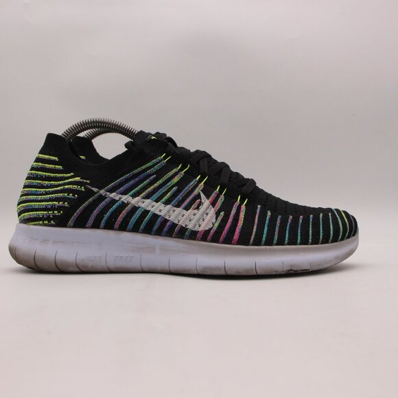 Nike Free RN Flyknit Running Sneakers Men\'s Size 9 Shoes Multicolor 831069-003 main image 4